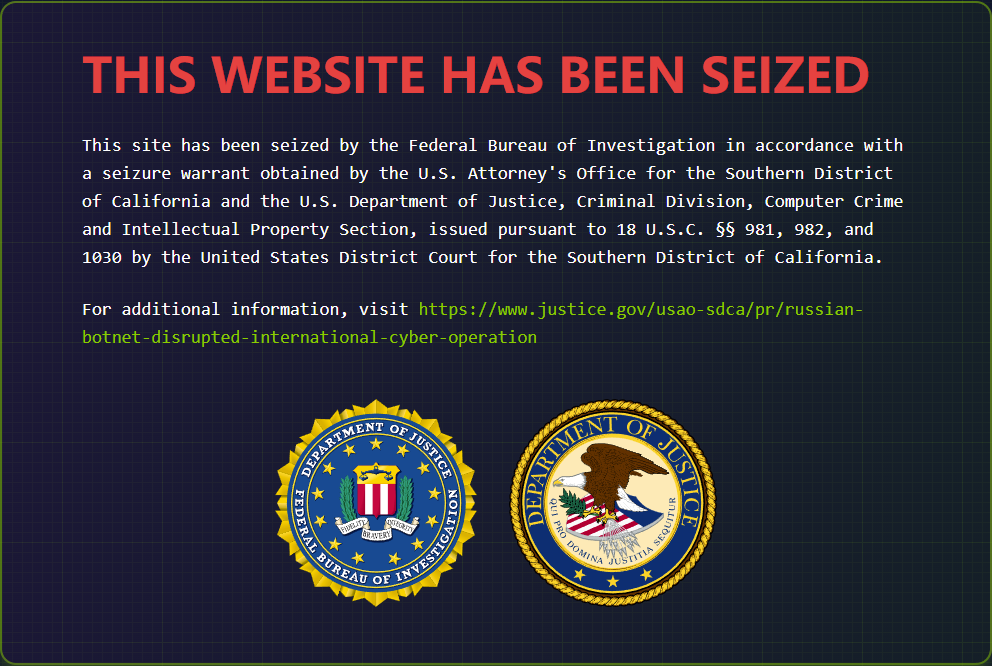 卧槽，这个网站被美国联邦调查局给查封了
